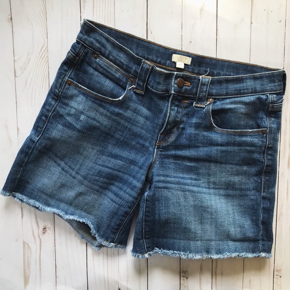 J. Crew Pants - J. Crew Medium Wash Blue Denim Cutoff Shorts